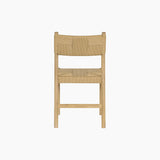 Marlow 8 Seat Dining Set with Woven Bench in Light Oak