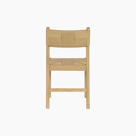 Marlow 8 Seat Dining Set with Woven Bench in Light Oak