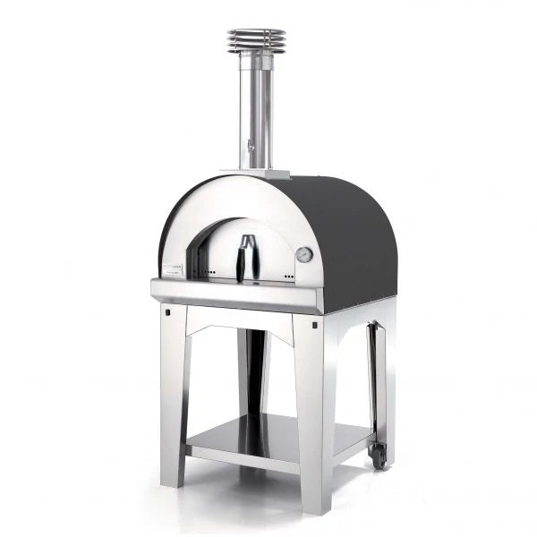 Fontana Mangiafuoco Anthracite Wood Pizza Oven Including Trolley