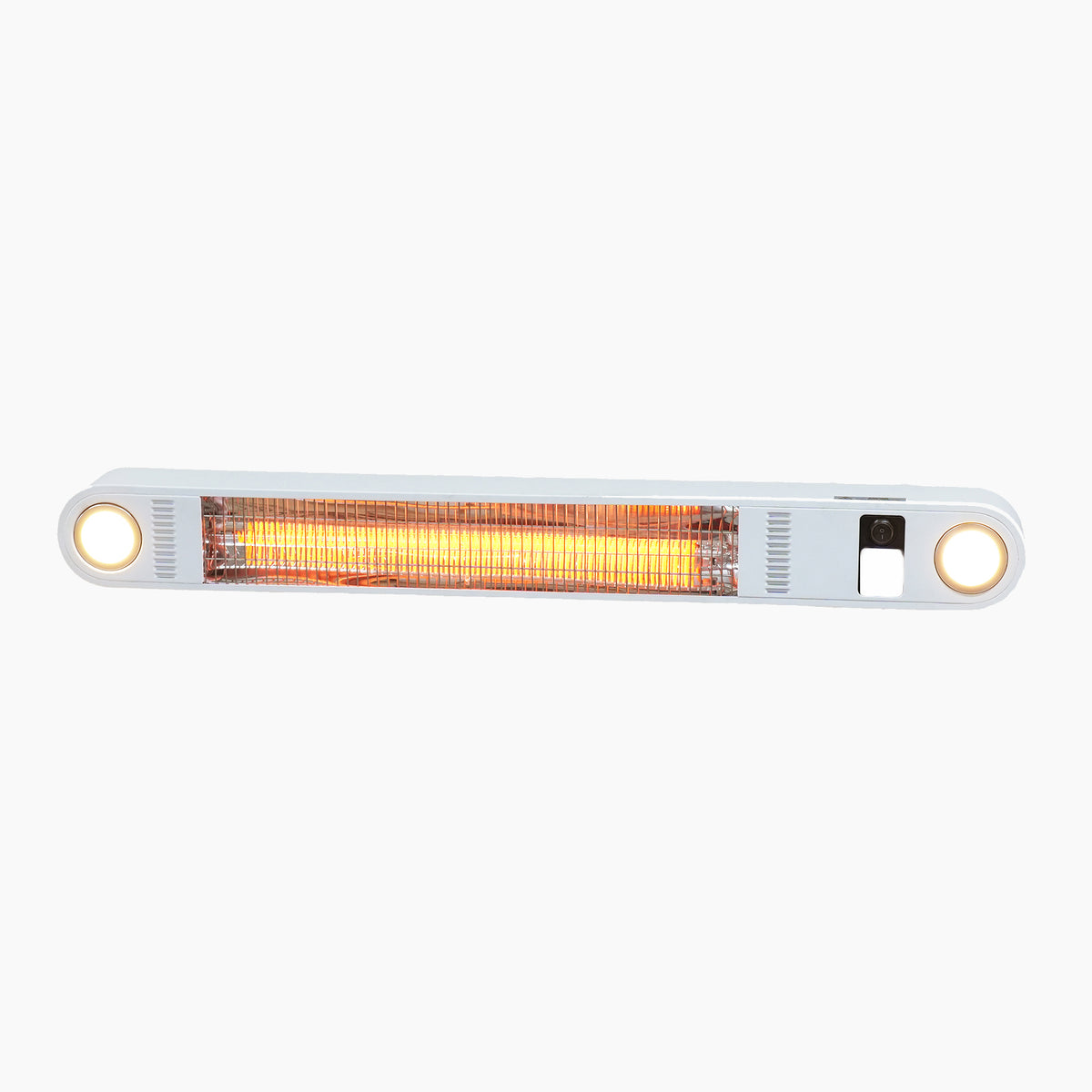 PergoSTET Motorized Wall & Ceiling Mount Smart Pergola Heater with Integrated LED Light (1500W) White