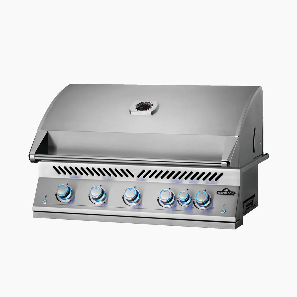 Napoleon 700 Series 38 Inch Built In Gas Grill With Rear Infrared Burner And Accu Probe Temperature Gauge