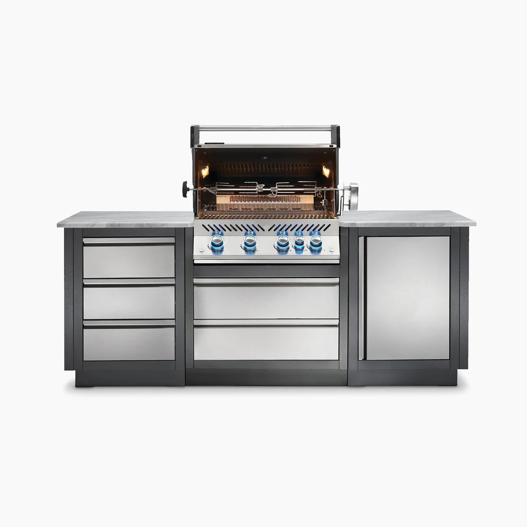 Napoleon Prestige Pro 500 Built-In Propane Gas Grill With Infrared Sear Burner And Stainless Steel Construction