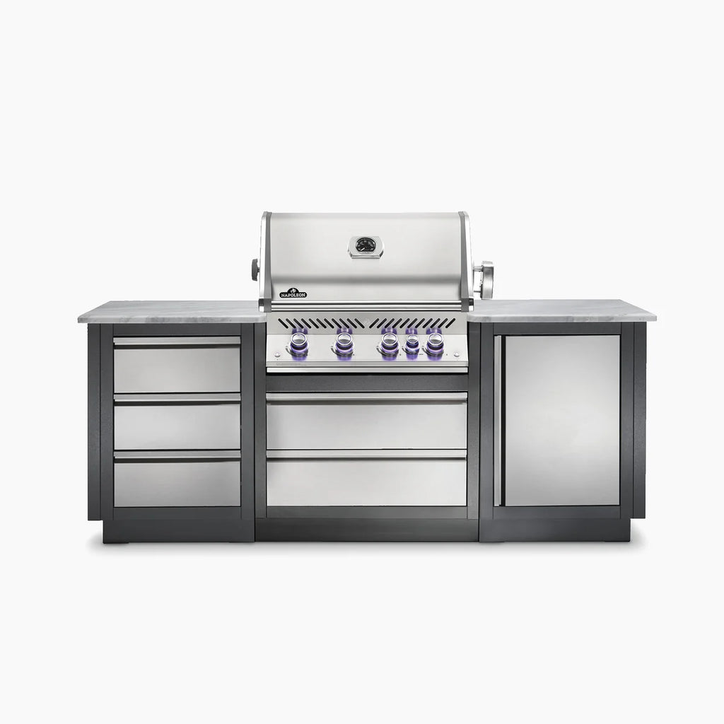 Napoleon Prestige Pro 500 Built-In Propane Gas Grill With Infrared Sear Burner And Stainless Steel Construction