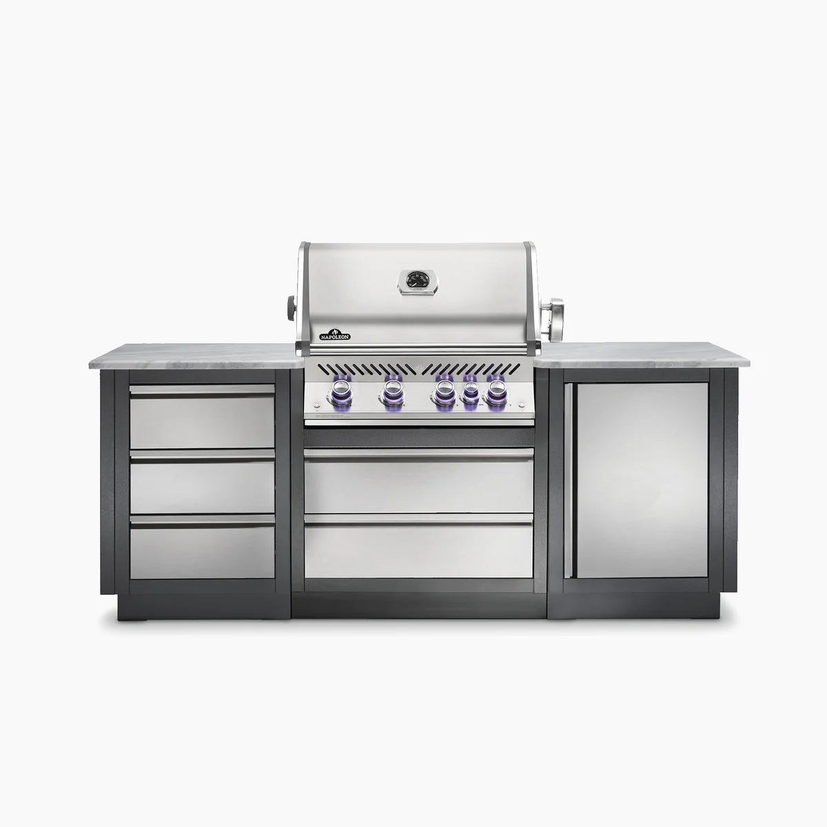 Napoleon Prestige Pro 500 Built-In Propane Gas Grill With Infrared Sear Burner And Stainless Steel Construction