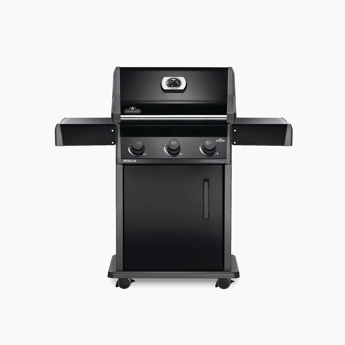 Napoleon Rogue 425 Gas Grill Three Burner Propane Battery Free Ignition Cast Iron Grids