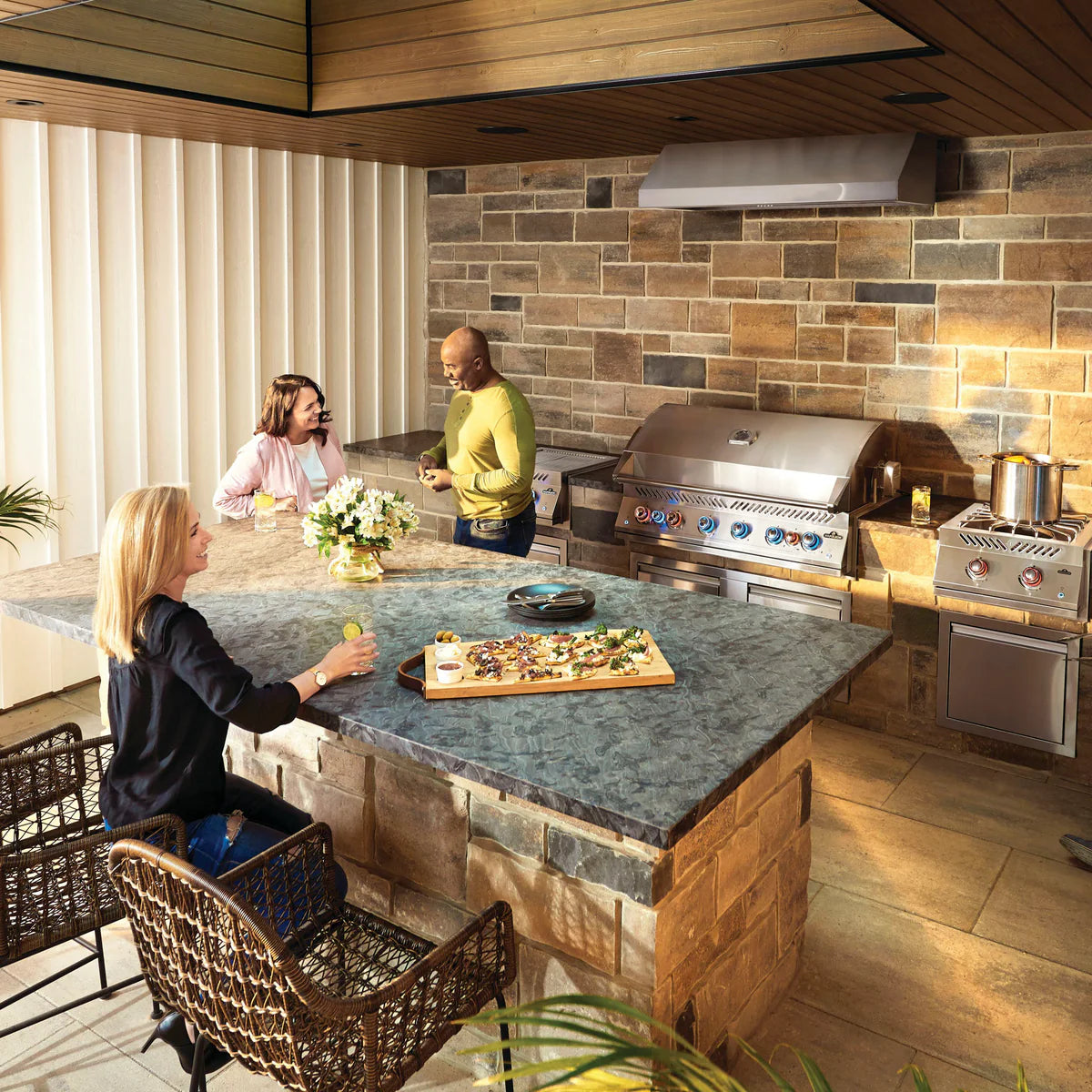 Napoleon 700 Series 44 Inch Built In Gas Grill With Dual Rear Infrared Burners Stainless Steel