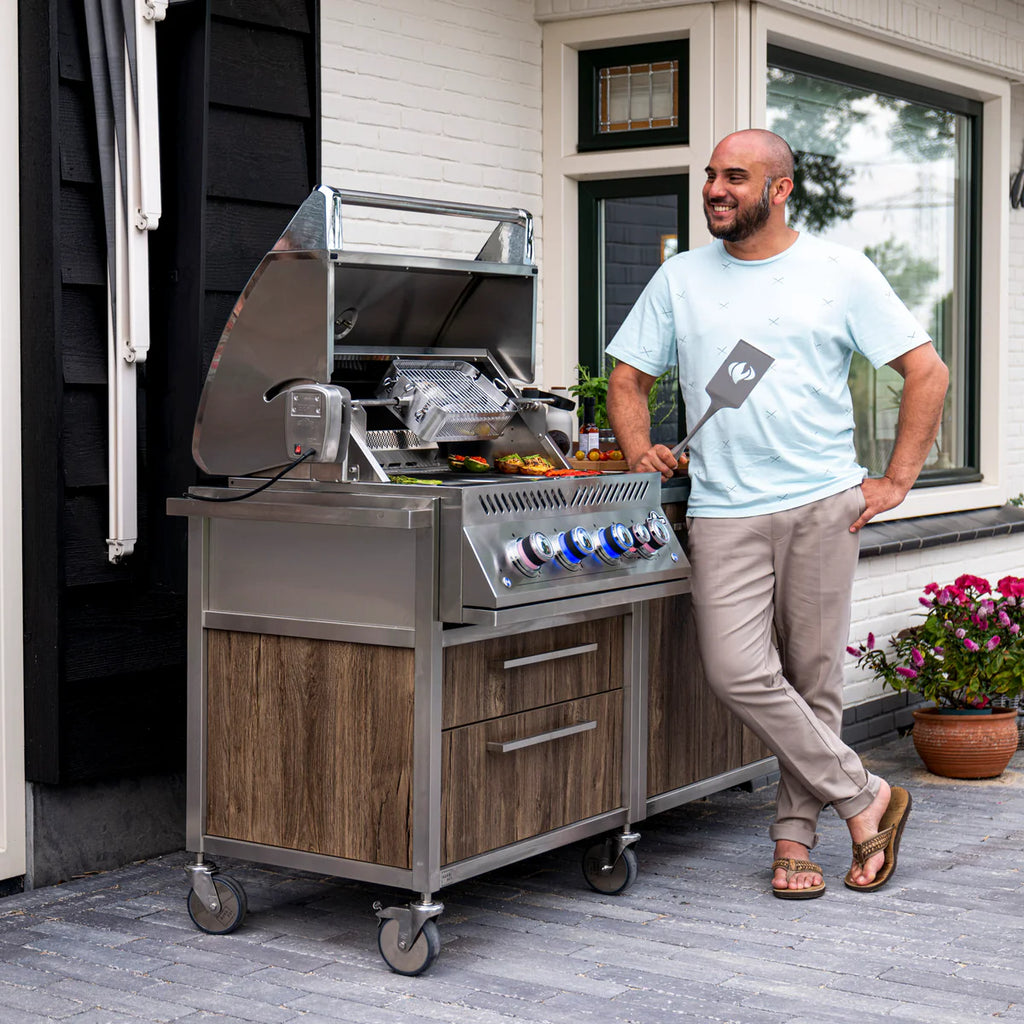 Napoleon 700 Series 32 Inch Built-In Gas Grill With Rear Infrared Burner And Premium Stainless Steel Construction
