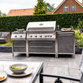 Napoleon 700 Series 38 Inch Built In Gas Grill With Rear Infrared Burner And Accu Probe Temperature Gauge