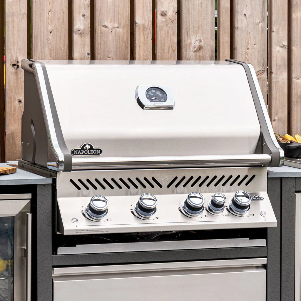 Napoleon Prestige Pro 500 Built-In Propane Gas Grill With Infrared Sear Burner And Stainless Steel Construction