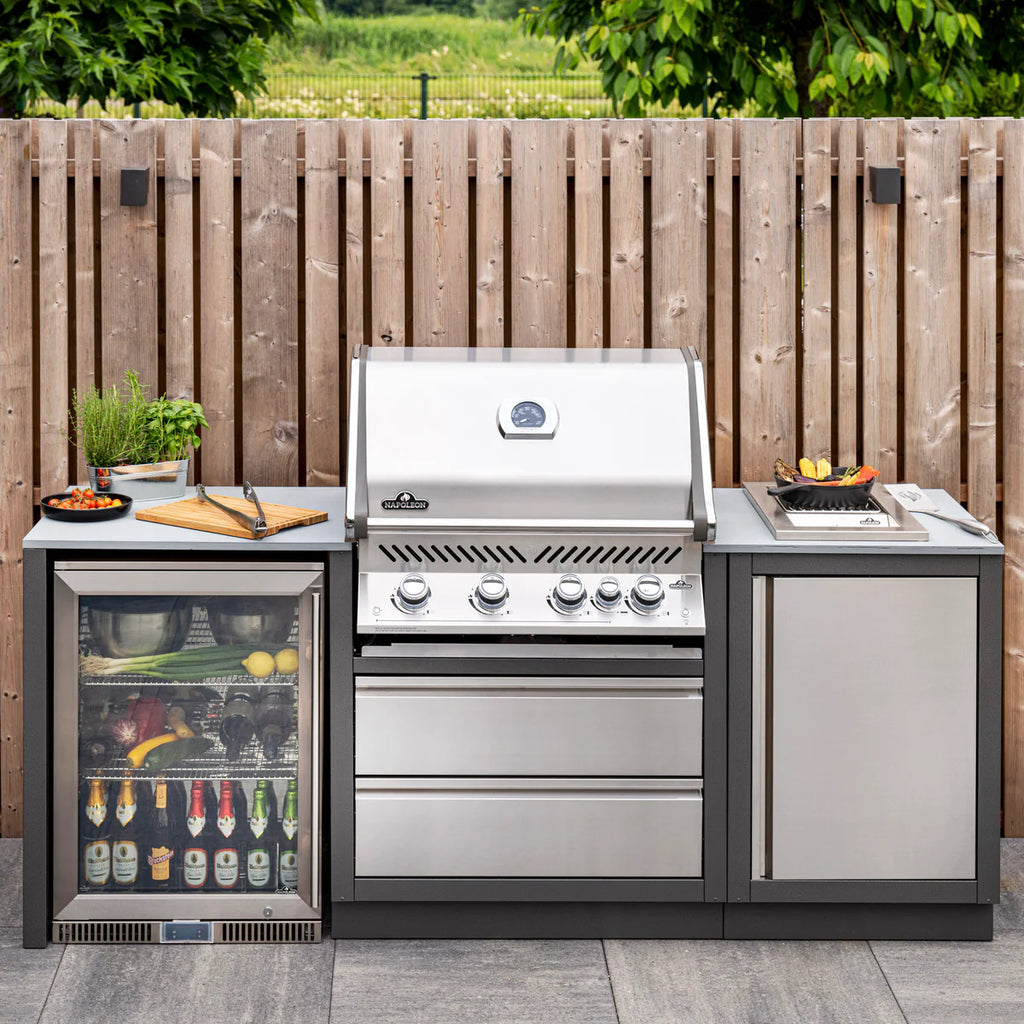 Napoleon Prestige Pro 500 Built-In Propane Gas Grill With Infrared Sear Burner And Stainless Steel Construction