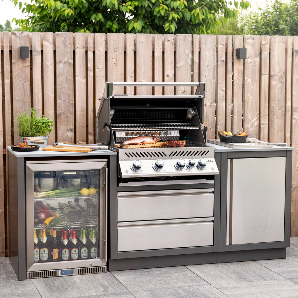 Napoleon Prestige Pro 500 Built-In Propane Gas Grill With Infrared Sear Burner And Stainless Steel Construction