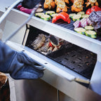 Napoleon Large Charcoal Professional Barbecue Cart Style Stainless Steel Grill System