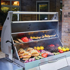Napoleon Large Charcoal Professional Barbecue Cart Style Stainless Steel Grill System
