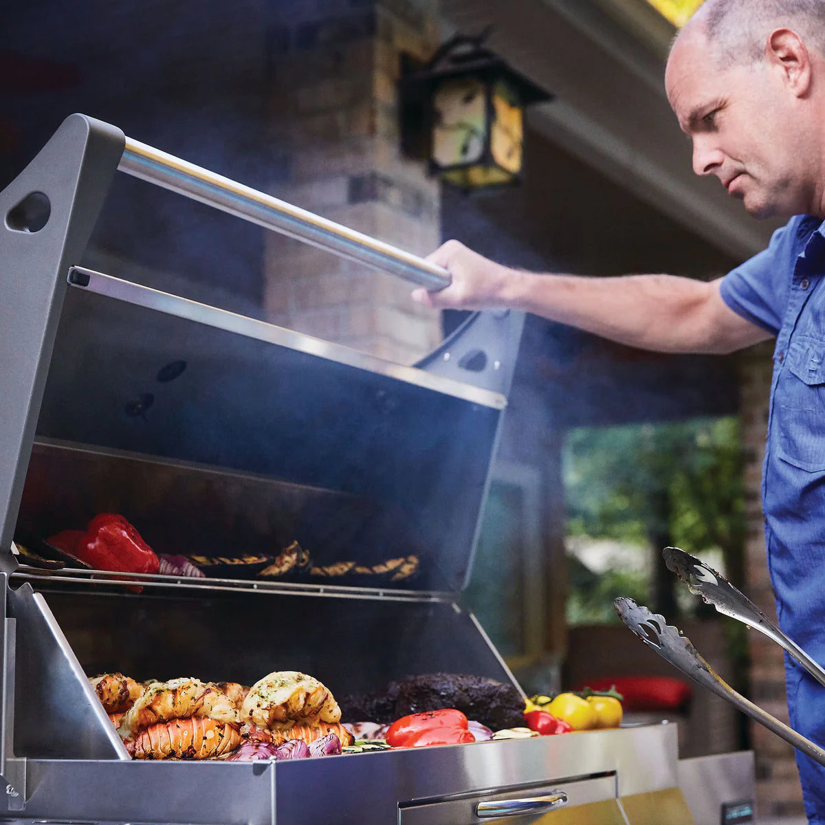 Napoleon Large Charcoal Professional Barbecue Cart Style Stainless Steel Grill System