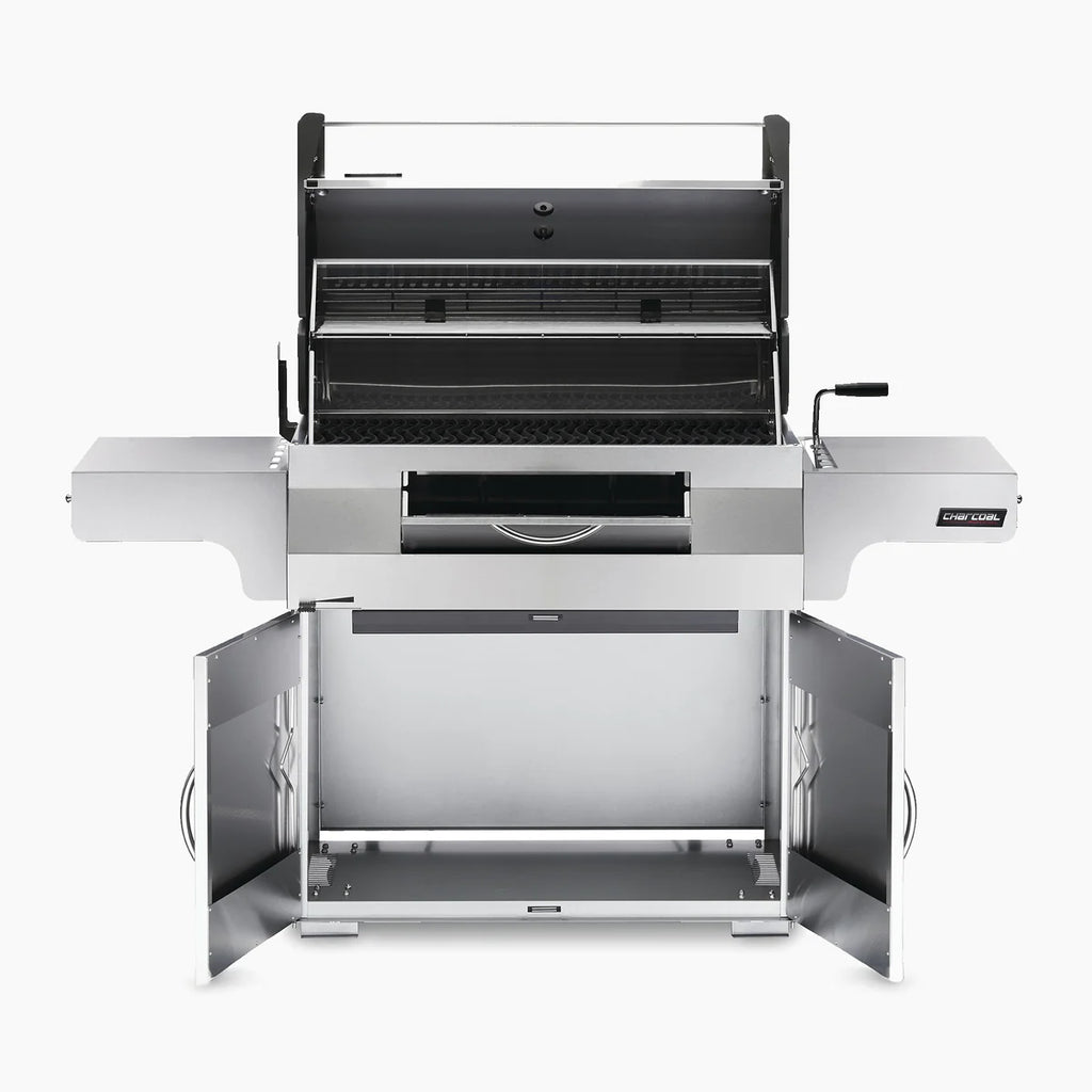 Napoleon Large Charcoal Professional Barbecue Cart Style Stainless Steel Grill System