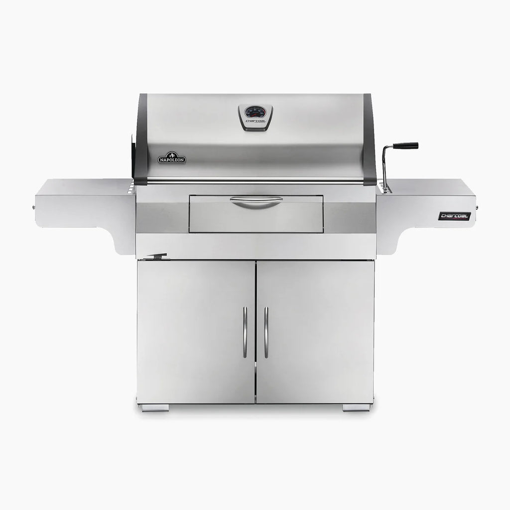 Napoleon Large Charcoal Professional Barbecue Cart Style Stainless Steel Grill System