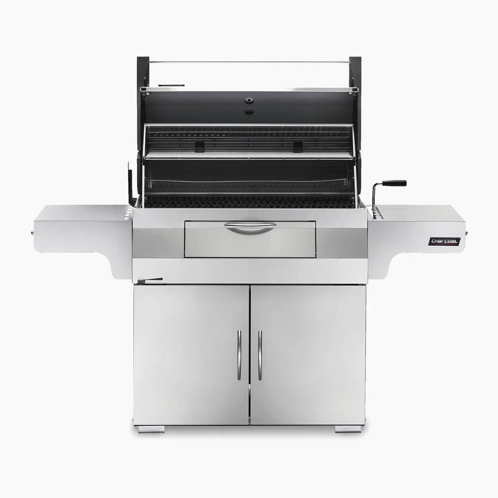 Napoleon Large Charcoal Professional Barbecue Cart Style Stainless Steel Grill System