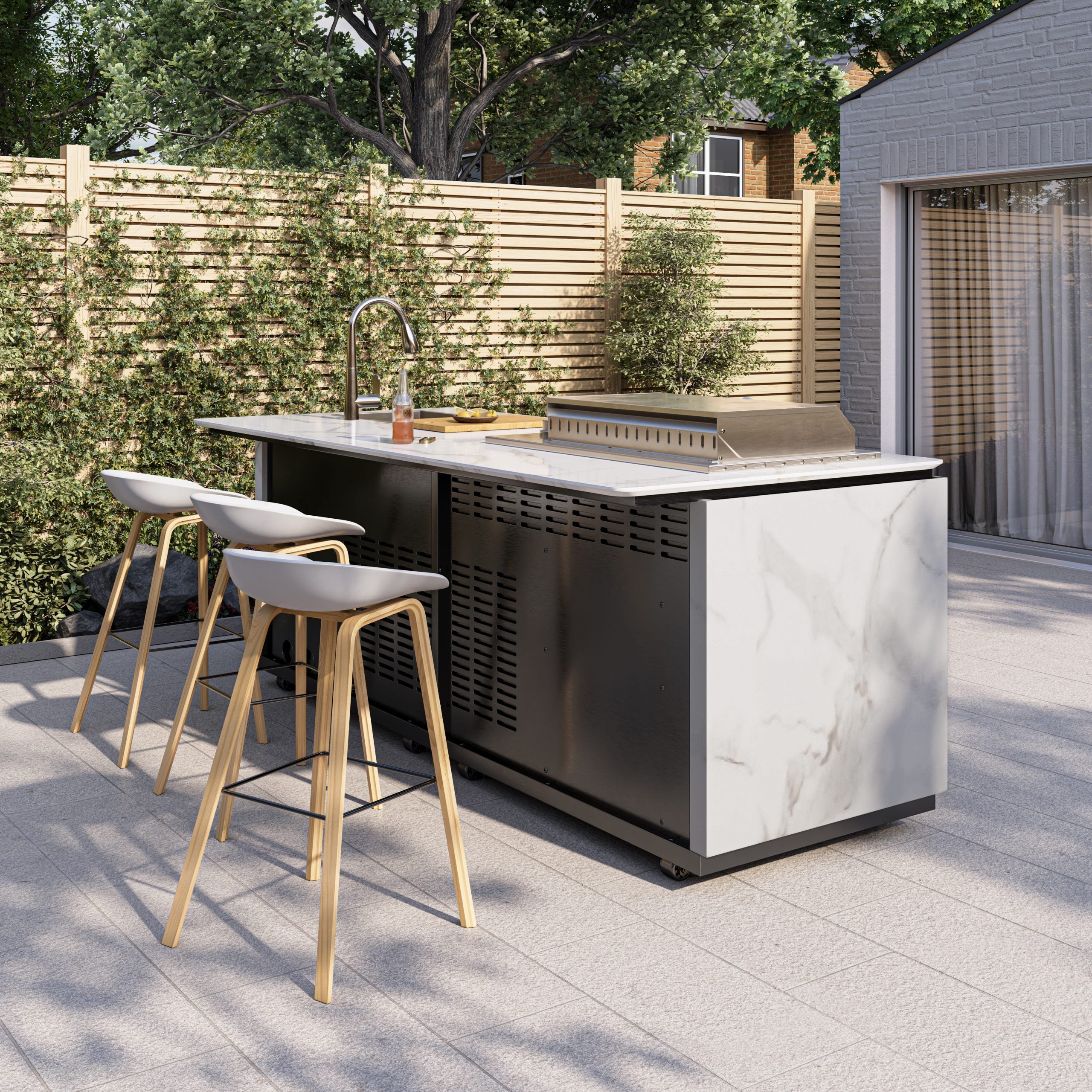 Buschbeck Derby Outdoor Kitchen Island White
