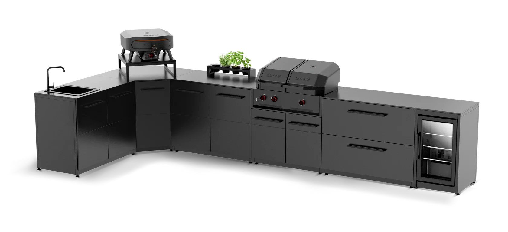 Cozze® Elements Outdoor Kitchen 110 Sink Module with Worktop