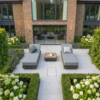 Panama 3 Seat Outdoor Sofa With Built In Sun Lounger Two In One Washed Grey Premium