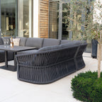 Pello U-Shape Corner Sofa Set with Altura Rising Table in Grey