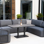 Pello U-Shape Corner Sofa Set with Altura Rising Table in Grey