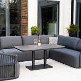 Pello U-Shape Corner Sofa Set with Altura Rising Table in Grey