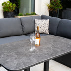Pello U-Shape Corner Sofa Set with Altura Rising Table in Grey
