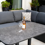 Pello U-Shape Corner Sofa Set with Altura Rising Table in Grey
