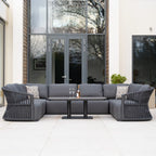 Pello U-Shape Corner Sofa Set with Altura Rising Table in Grey