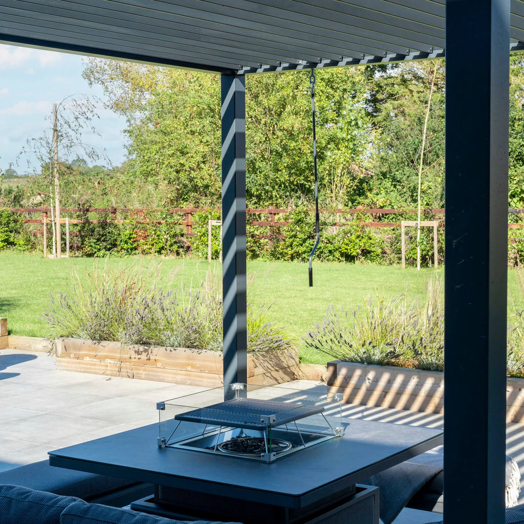 PergoSTET Lite Neo 3m x 7m Metal Rectangular Pergola in Grey
