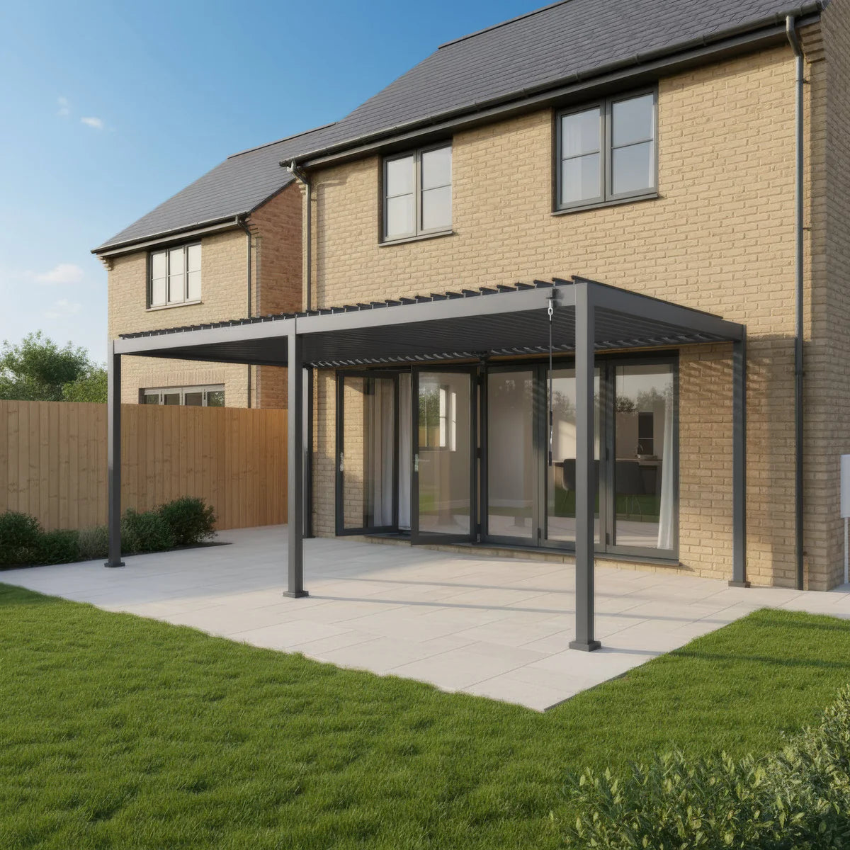 PergoSTET Lite Neo 3m x 7m Metal Rectangular Pergola in Grey