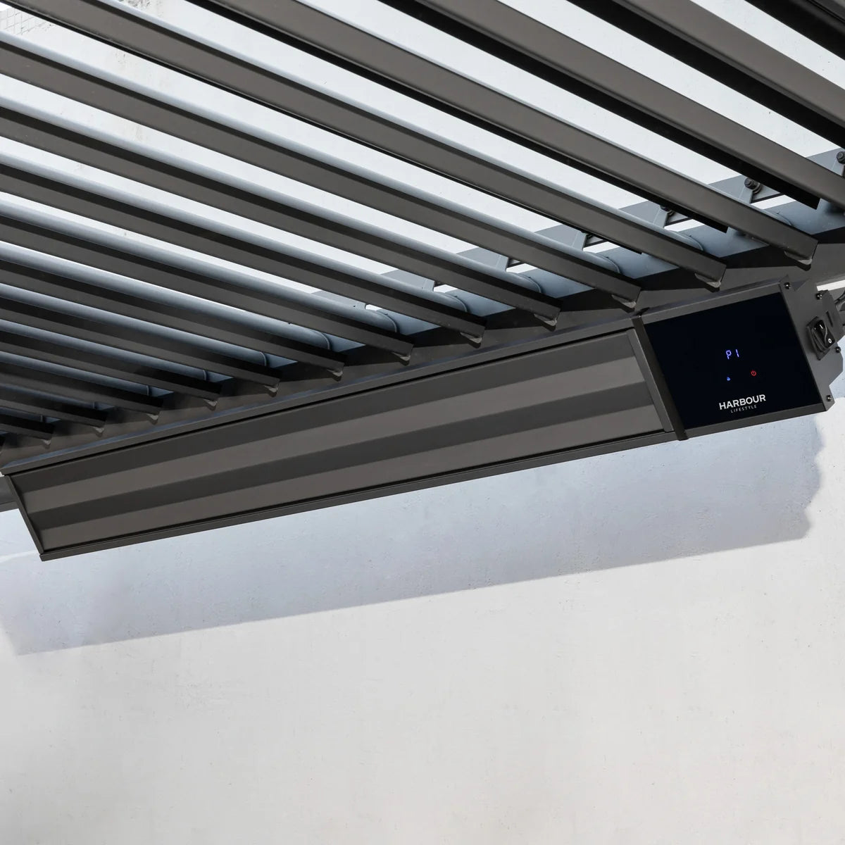 PergoSTET 2400W Smart Aluminum Pergola Heater with WiFi & Bluetooth Integration - Black