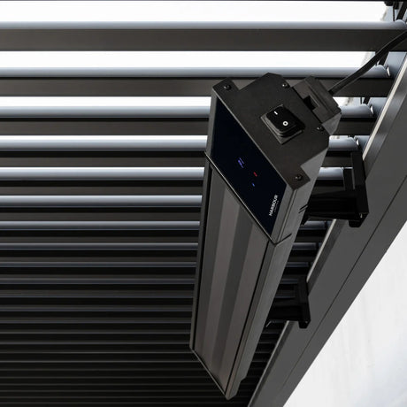 PergoSTET 2400W Smart Aluminum Pergola Heater with WiFi & Bluetooth Integration - Black