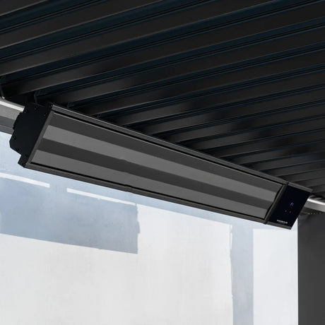 PergoSTET 2400W Smart Aluminum Pergola Heater with WiFi & Bluetooth Integration - Black