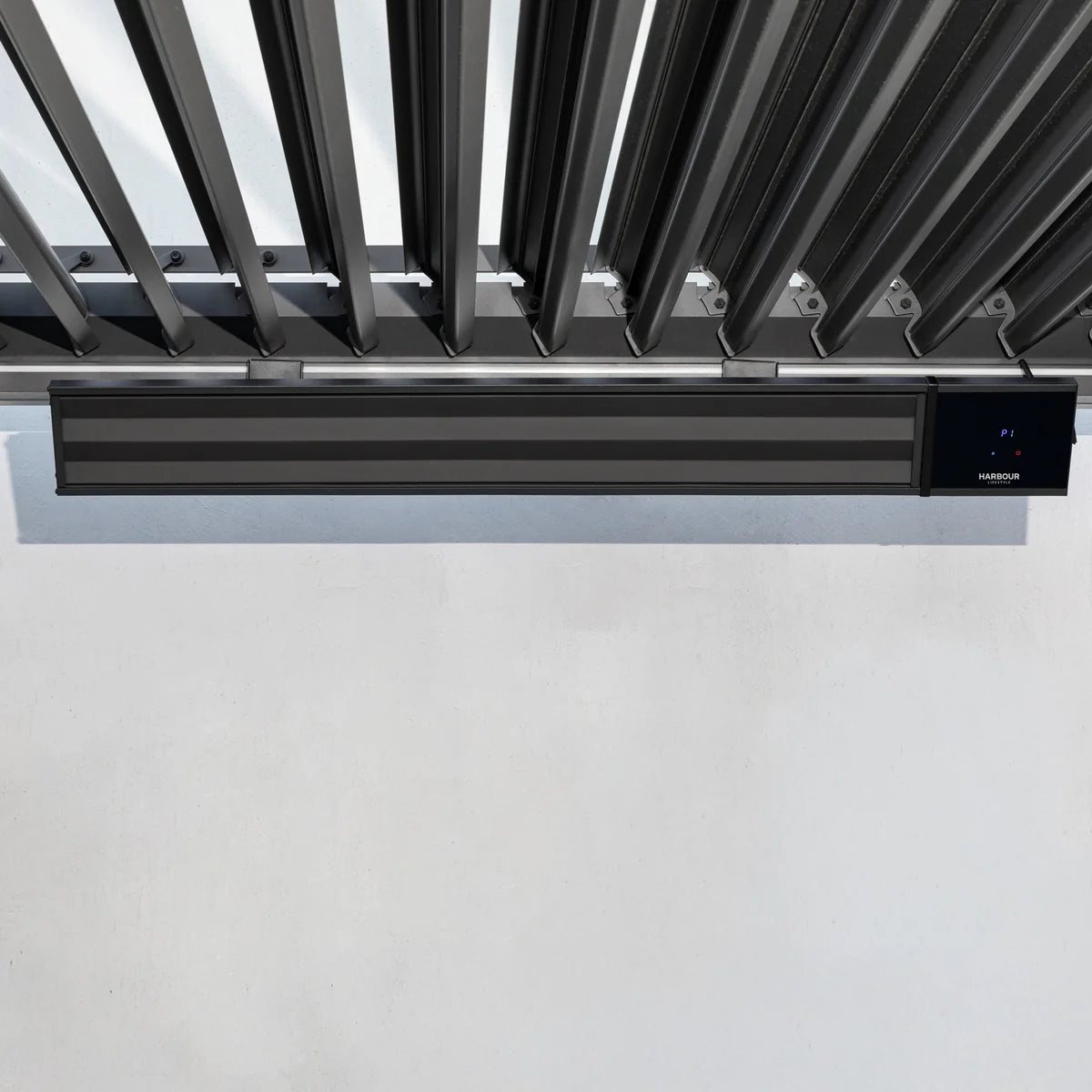PergoSTET 2400W Smart Aluminum Pergola Heater with WiFi & Bluetooth Integration - Black