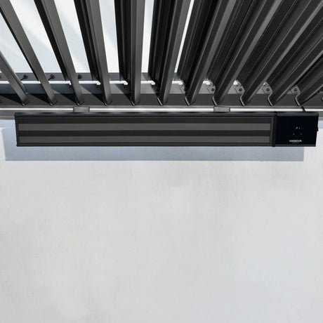 PergoSTET 2400W Smart Aluminum Pergola Heater with WiFi & Bluetooth Integration - Black