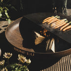 BonFeu Fire Pit Plancha Half Circle BBQ