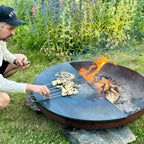 BonFeu Fire Pit Plancha Half Circle BBQ