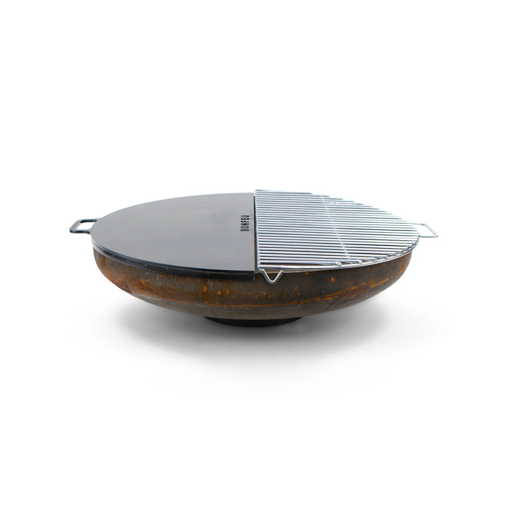 BonFeu Fire Pit Plancha Half Circle BBQ
