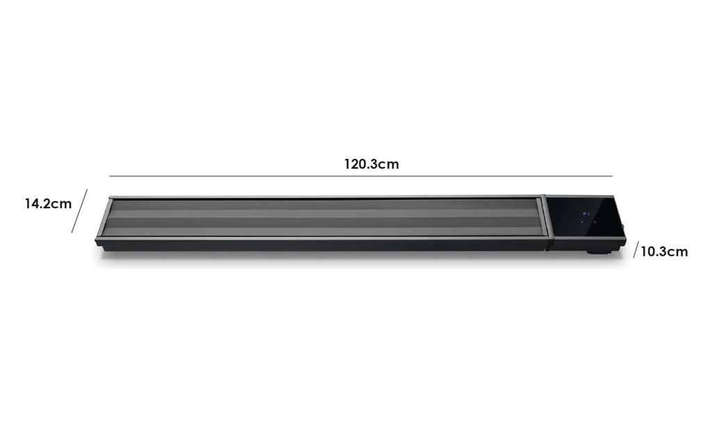 PergoSTET 2400W Smart Aluminum Pergola Heater with WiFi & Bluetooth Integration - Black