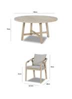 Quay 6 Seat Round Dining Set in Mocha