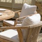 Quay 6 Seat Oval Dining Set in Linen