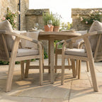 Quay 4 Seat Round Dining Set in Mocha