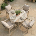 Quay 4 Seat Round Dining Set in Mocha