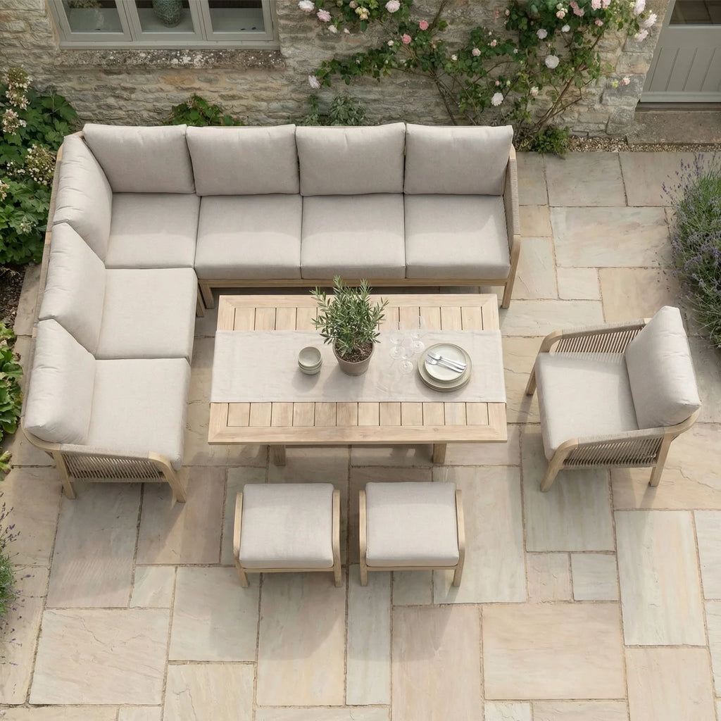 Quay Corner Dining Set with Armchair in Mocha
