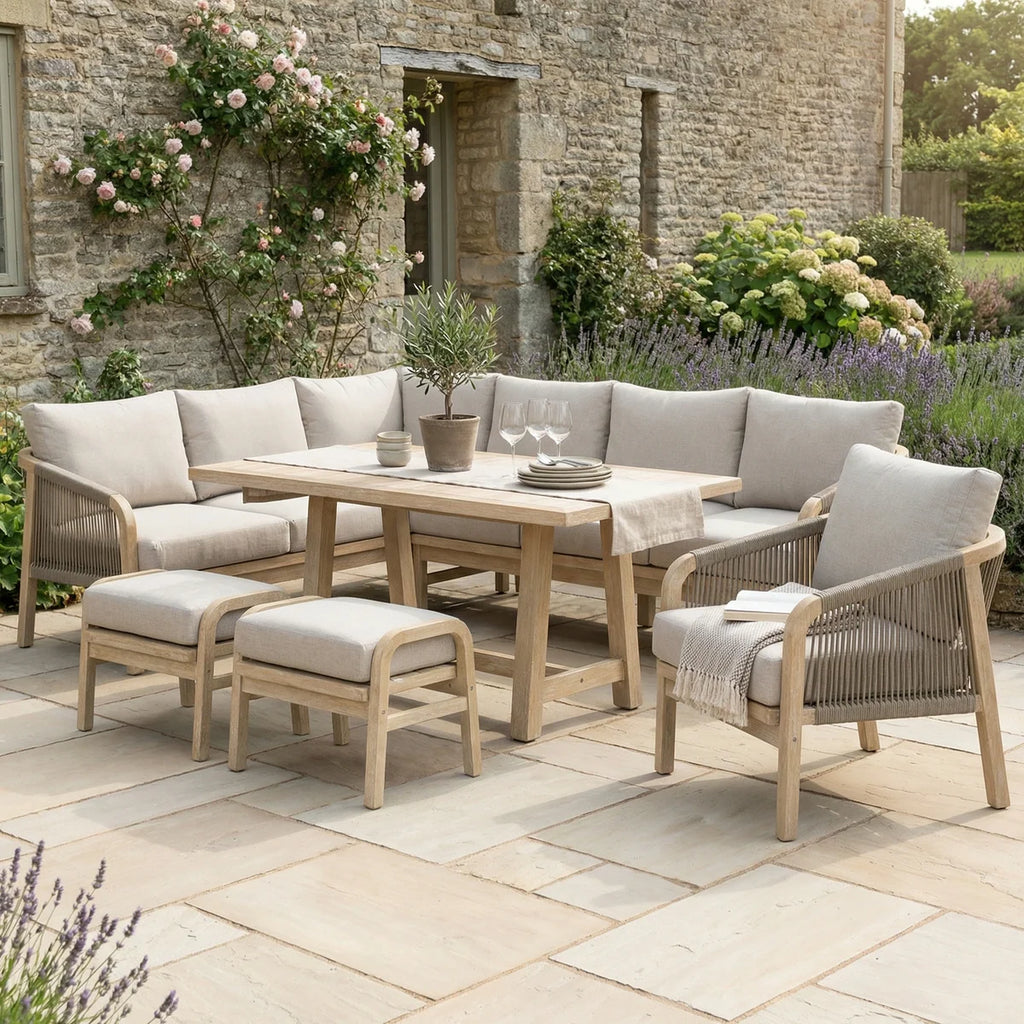 Quay Corner Dining Set with Armchair in Mocha