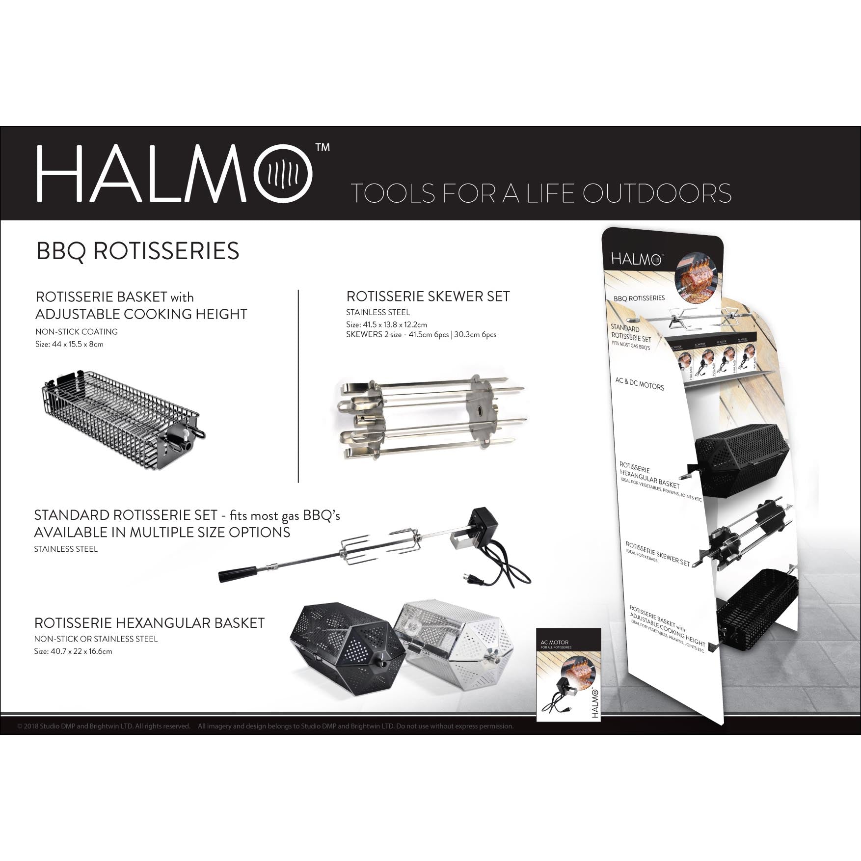 Halmo Mains Powered Rotisserie Kit