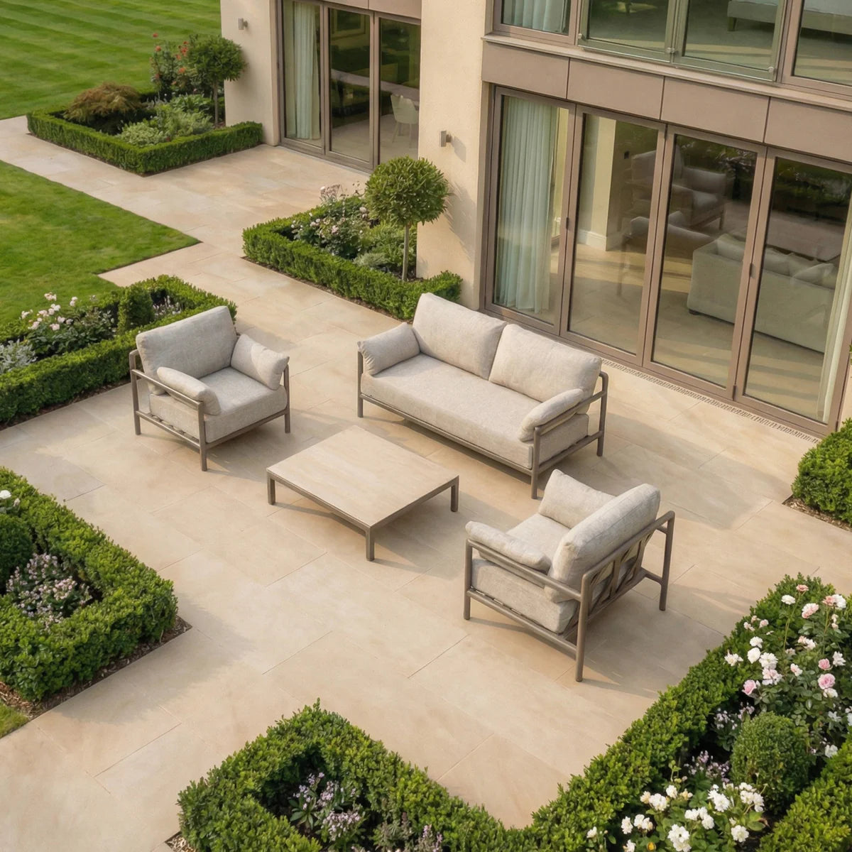 Sorelli 2 Seat Sofa Set in Oatmeal