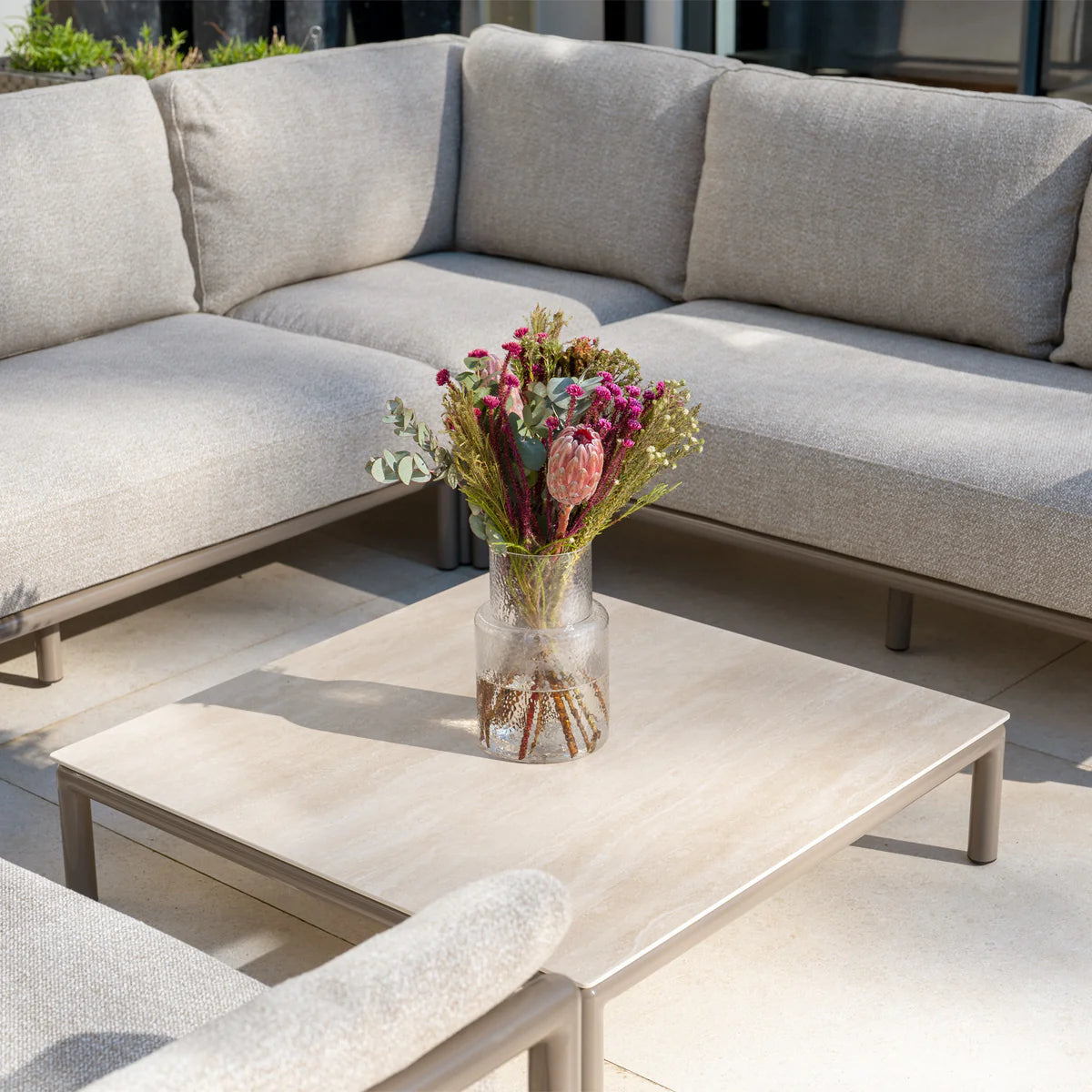 Sorelli U Shape Corner Sofa Set in Oatmeal